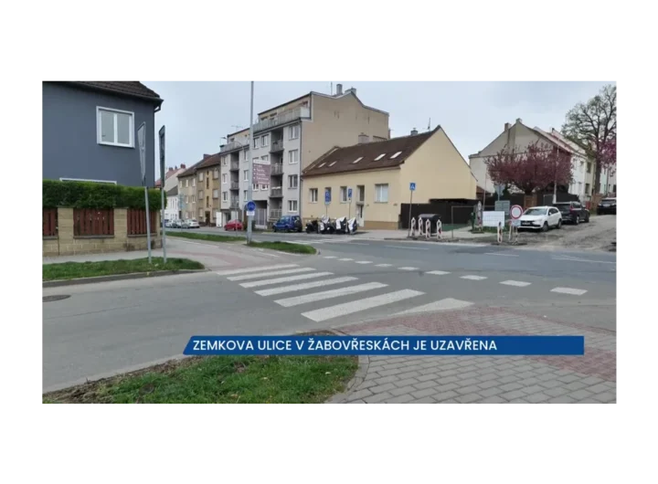 Rekonstrukce ulice Zemkova v Brně: uzavření a objížďky