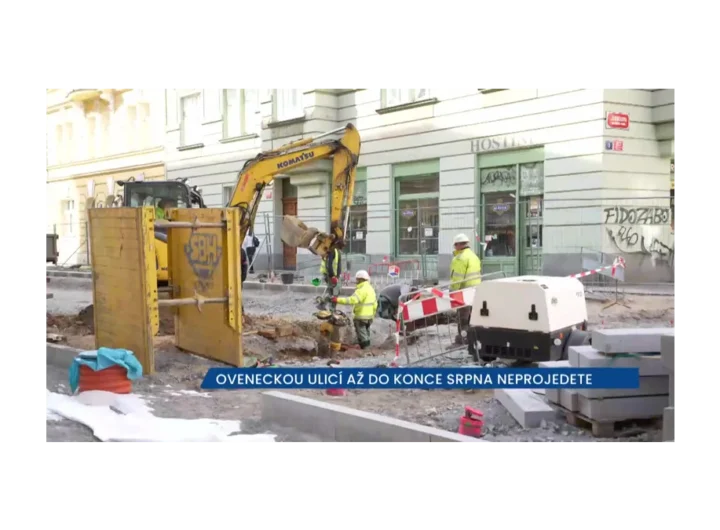 Ovenecká ulice: Práce a uzavírka v Praze 7 až do srpna