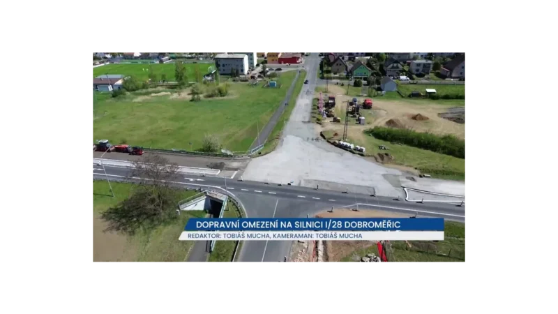 Nový kruhový objezd u Dobroměřic – dopravní omezení