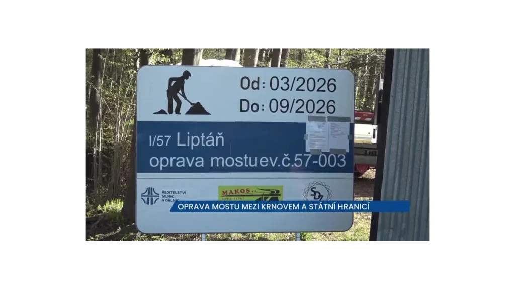 Infrastruktura: Oprava mostu u Krnova do srpna 2026