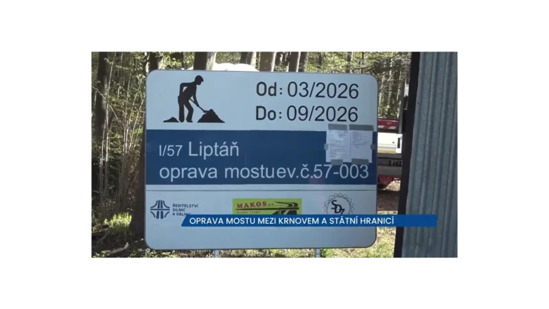Infrastruktura: Oprava mostu u Krnova do srpna 2026