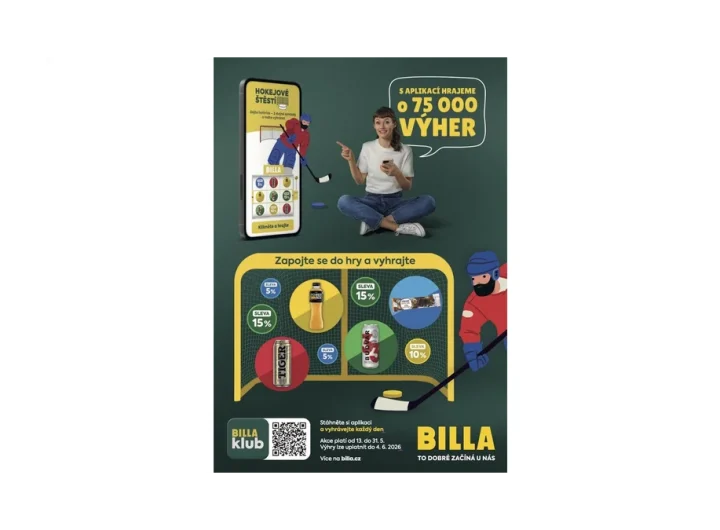 Hokejové štěstí s BILLA: vyhrajte okamžitě