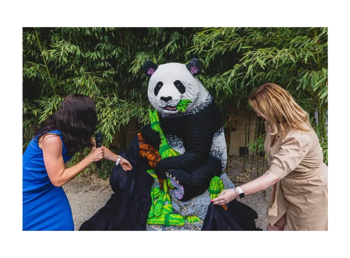 Panda velká z LEGO čeká na návštěvníky pražské zoo