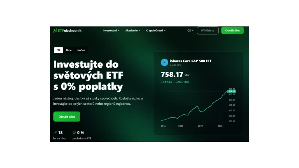 Investujte jednoduše s ETFobchodníkem bez poplatků