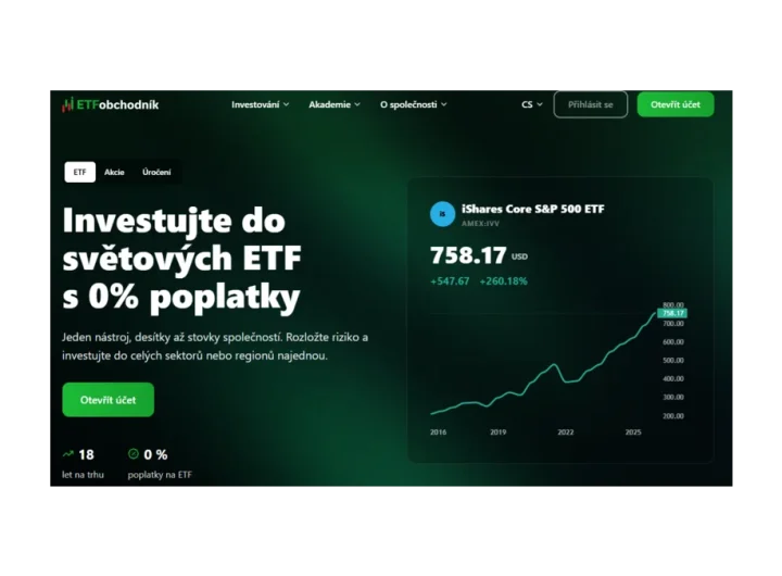 Investujte jednoduše s ETFobchodníkem bez poplatků