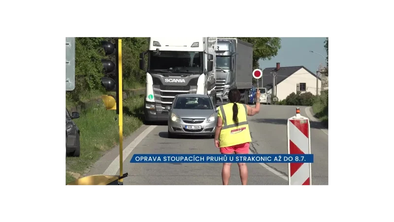 Opravy stoupacích pruhů u Strakonic do 8. července