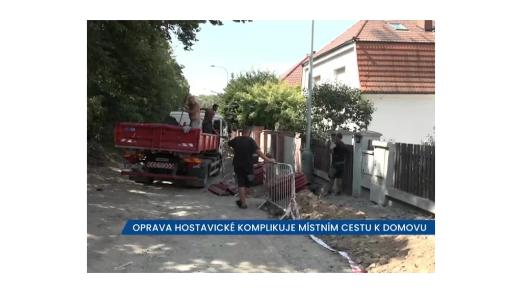 Doprava na Hostavické v Praze 14 nyní omezená