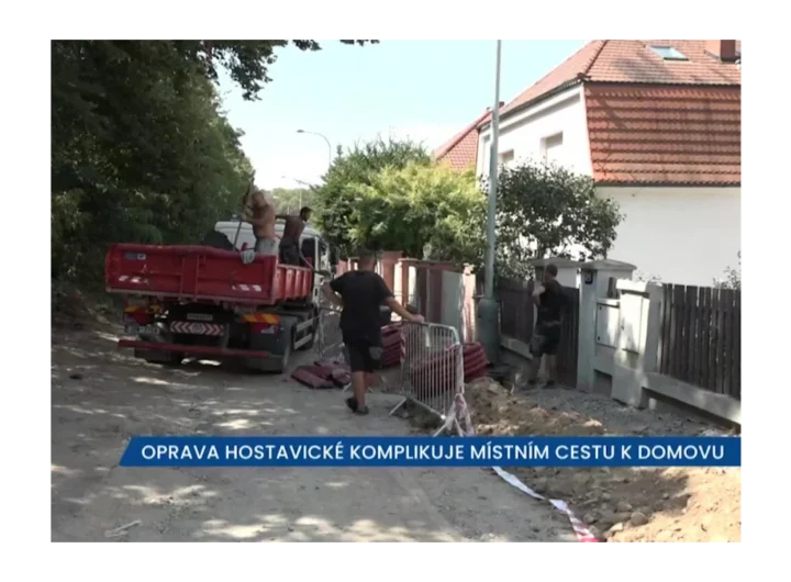 Doprava na Hostavické v Praze 14 nyní omezená