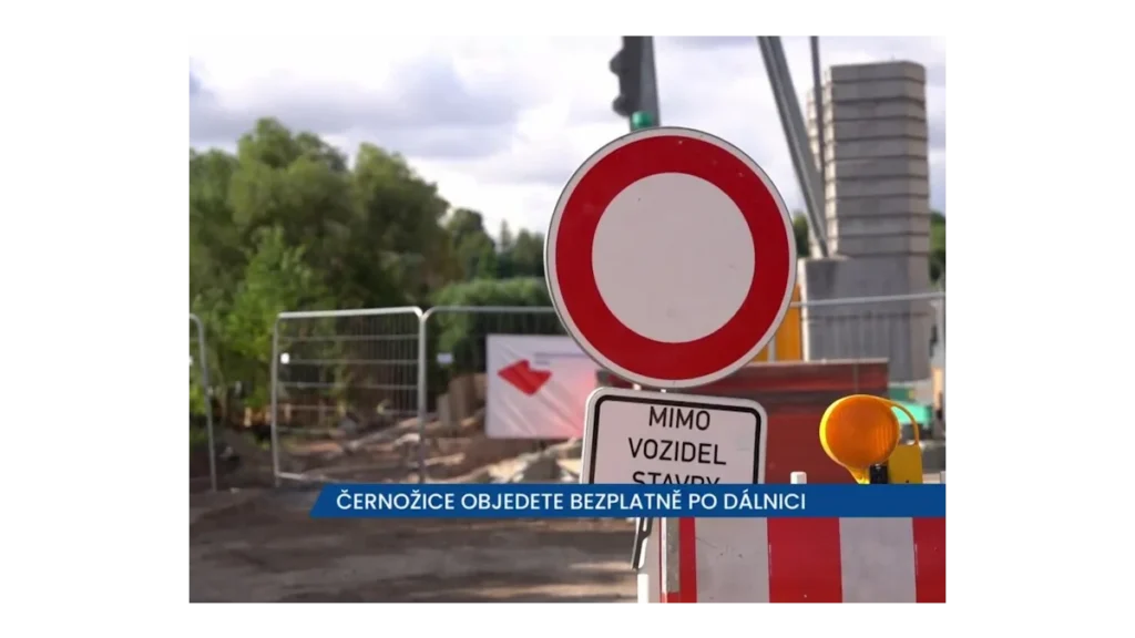 Bezplatná objízdná trasa v Černožicích během oprav