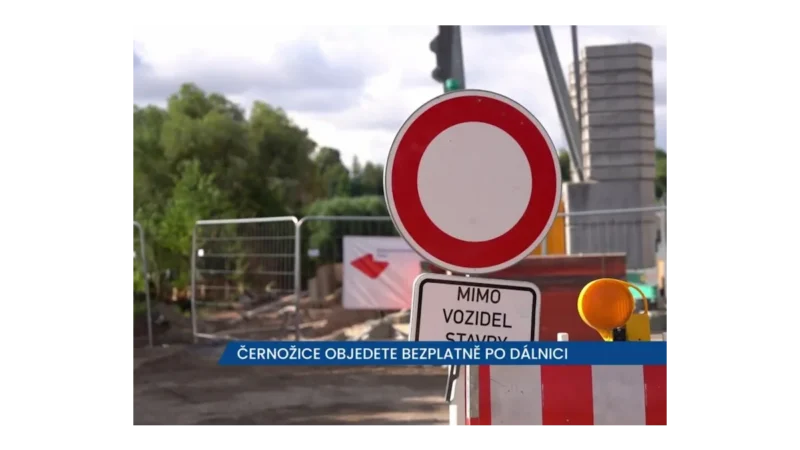 Bezplatná objízdná trasa v Černožicích během oprav