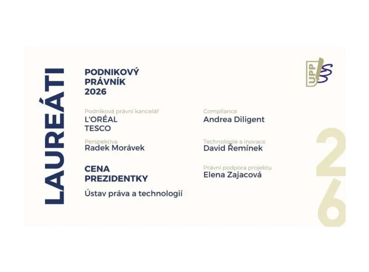 Podnikový právník 2026: Ocenění vyhlášeno v Praze