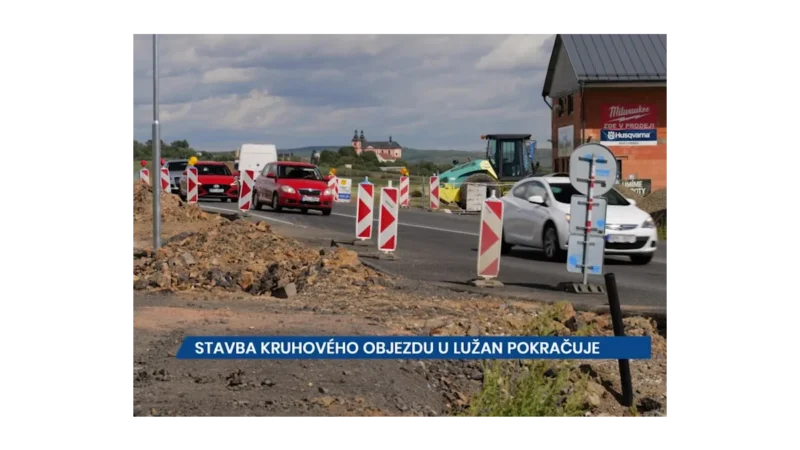Aktuální dění okolo Lužan: Kruhový objezd se staví