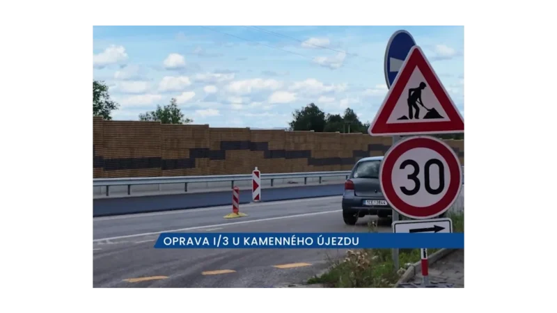 Aktuální rekonstrukce silnice I/3 u Boršova nad Vltavou